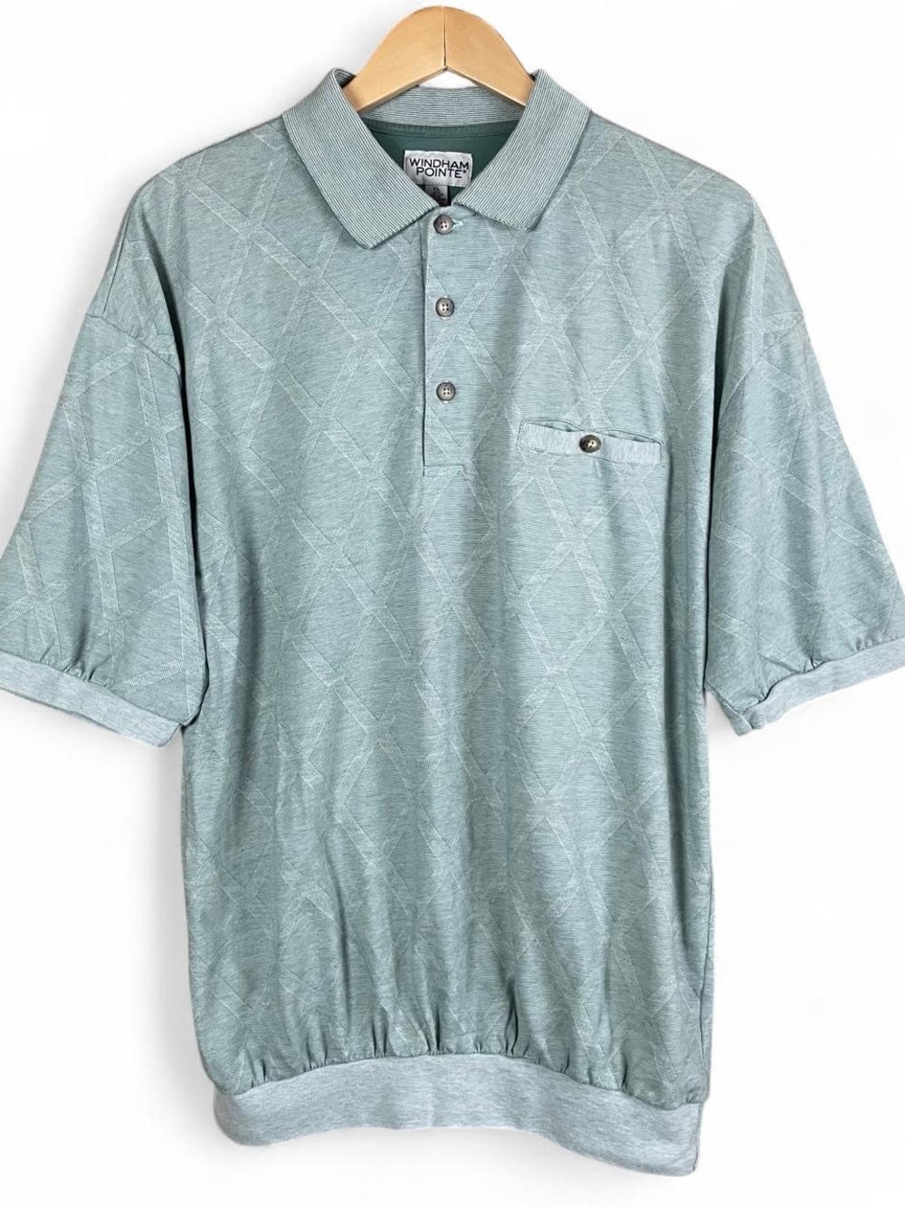 Windham Pointe Men's Sage Green Short-Sleeve Polo